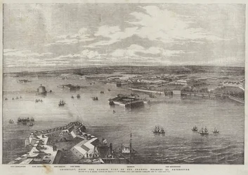 Cronstadt, from the Narrow Part of the Channel Nearest St Petersburg